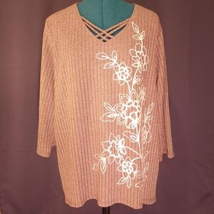 Floral Embroidered Sweater